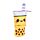Foodiemals Boba the Bubble Tea Pop-Up Canvas-Federmäppchen