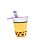 Foodiemals Boba the Bubble Tea Pop-Up Canvas-Federmäppchen