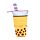 Foodiemals Boba the Bubble Tea Pop-Up Canvas-Federmäppchen