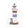 Strand-Souvenir - Leuchtturm Figur mit weißen Fischen