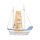 Strand-Souvenir - Segelschiff mit blauem Stern