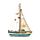 Strand-Souvenir - Segelschiff mit Muscheln