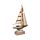 Strand-Souvenir - Segelschiff mit Muscheln und LED-Licht