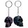 Skulls & Roses Totenkopf dunkles Metall & Gold Schlüsselanhänger