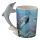 Tasse Delfin Unterwasserwelt geformter Henkel Tasse  