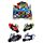 Push/Pull Motorrad Action-Spielzeug mit Reibungsantrieb 