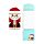 Festive Friends Weihnachtsmann Aufklappbarer Notizblock