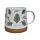 Kiefernzweige und Beeren Konische Steingut-Tasse